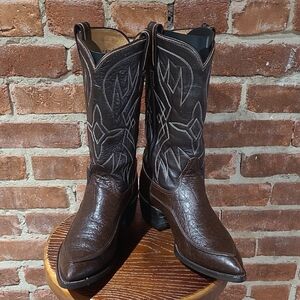 Tony Lama Vintage Algonquin Cowboy Boots Caribou Leather Men’s Size 9.5 D
